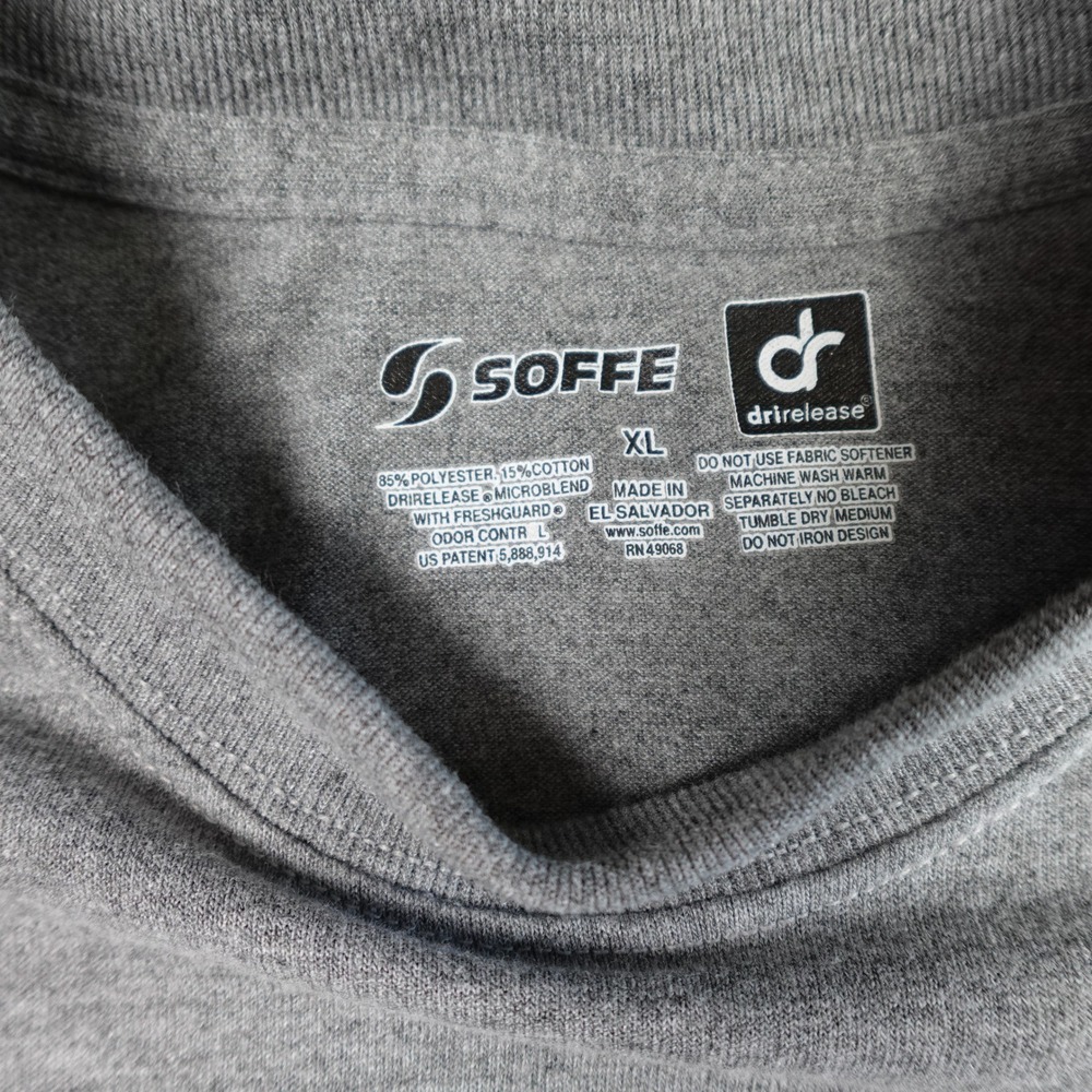 Soffe Drirelease Mens XL Heather Gray Performance T-Shirt Short Sleeve Active - Picture 3 of 5